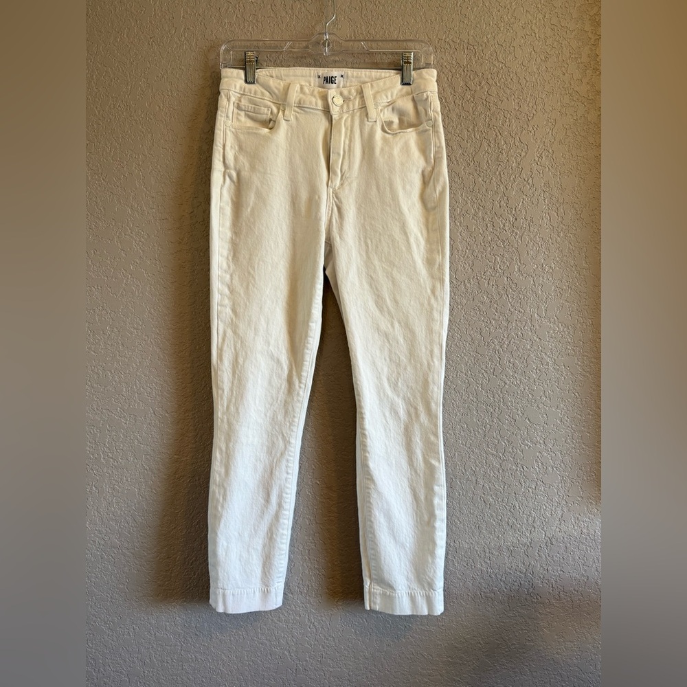 PAIGE Women's Cream Ankle Jeans